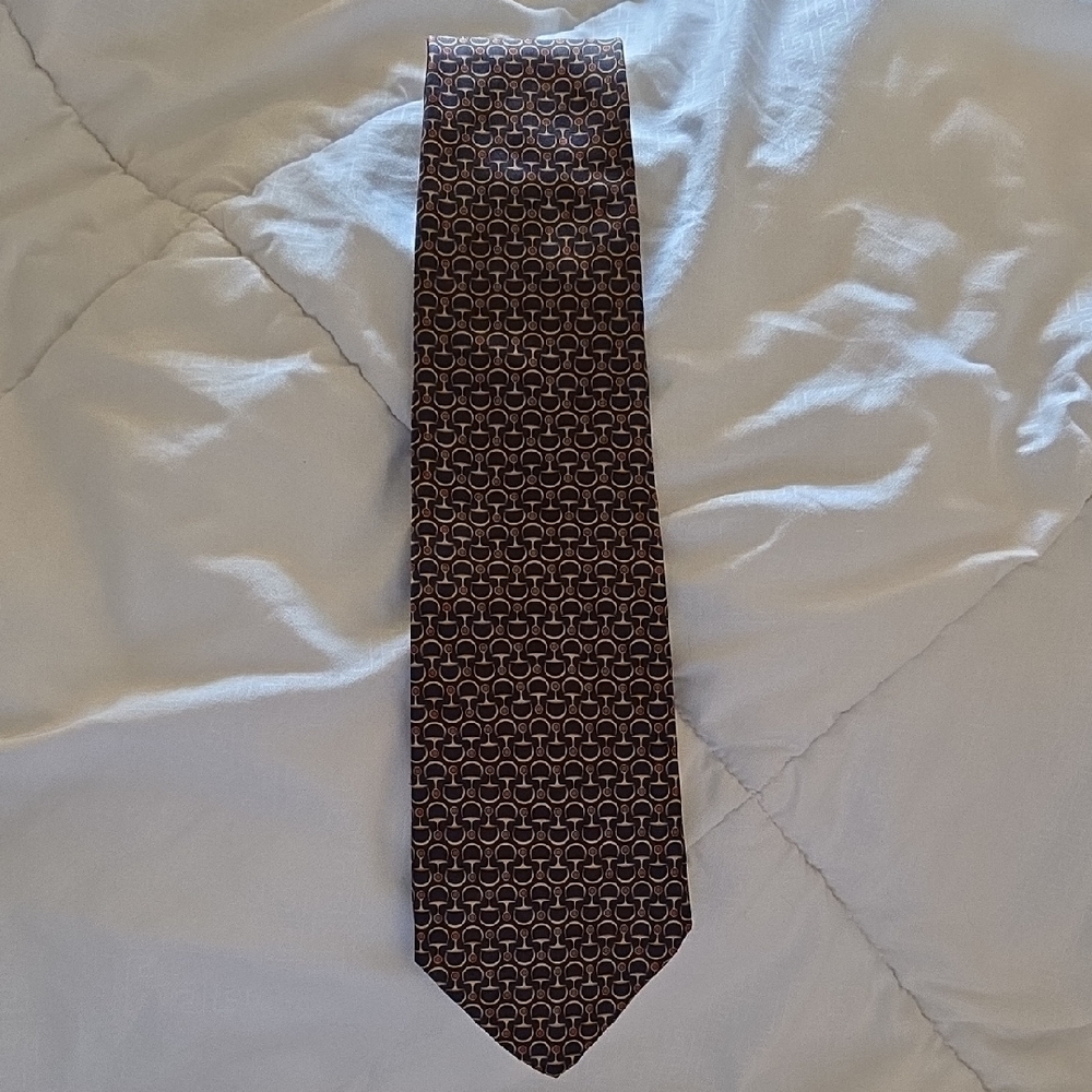 Brooks Brothers Geometric Brown Tie